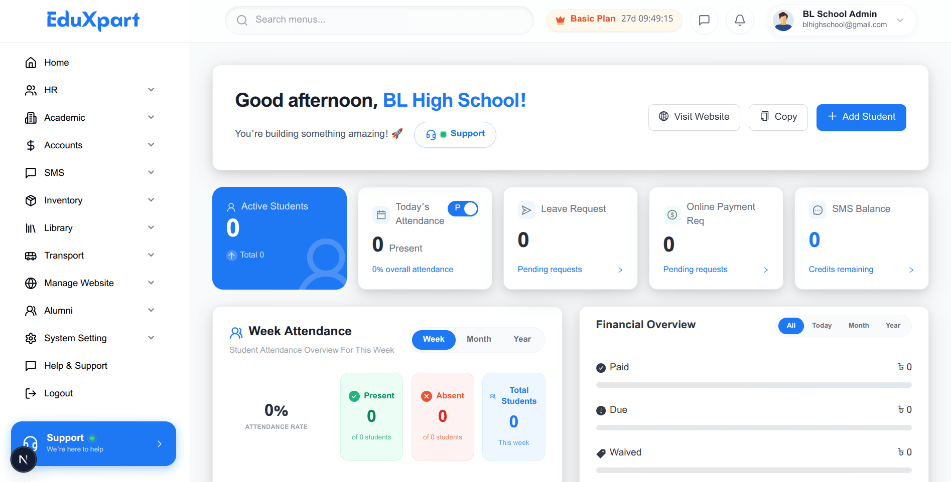 EduXpart Dashboard 1